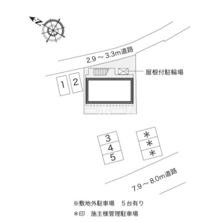 レオパレスソレアード※初期費用分割後払いサービス利用可能物件の区画図