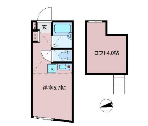 板橋区板橋４丁目のアパートの間取り