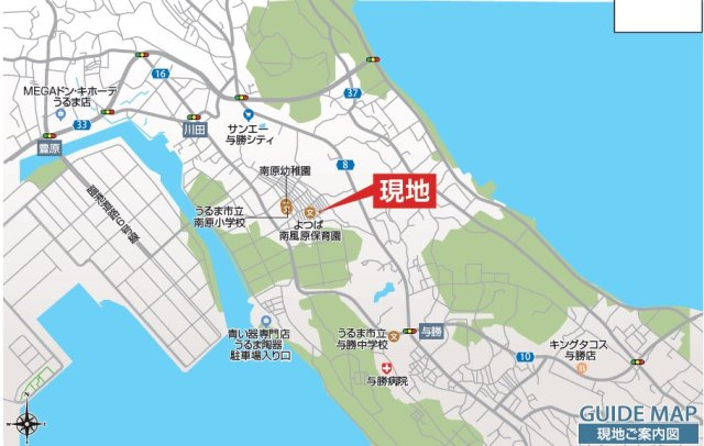 うるま市勝連南風原2期（全3棟）3号棟の地図|地図♪