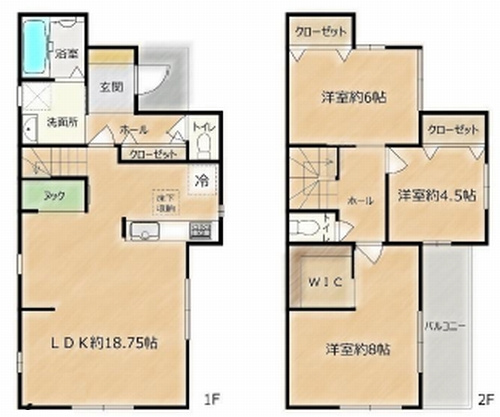 【仲介手数料０円】藤沢市葛原　中古一戸建ての間取り|藤沢市葛原　中古一戸建て