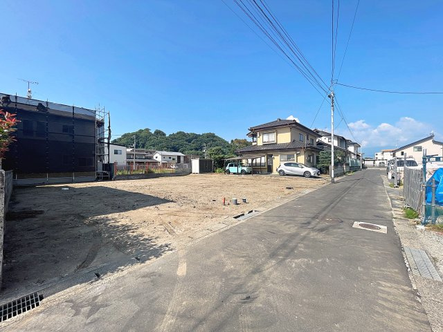 新築戸建・新築建売　福島市渡利4期　渡利小・渡利中の前面道路含む現地写真|前面道路　北側幅員約3.9ｍ私道　175㎡（持分7/50）