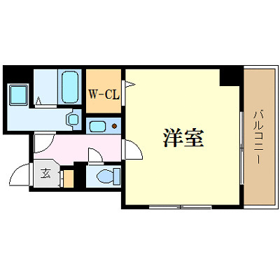 プレサンス神戸裁判所前の間取り
