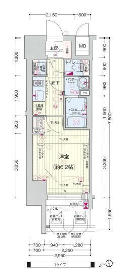 プレサンスジェネ新神戸ステーションフロントの間取り