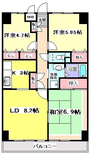 セザンつくし野の間取り