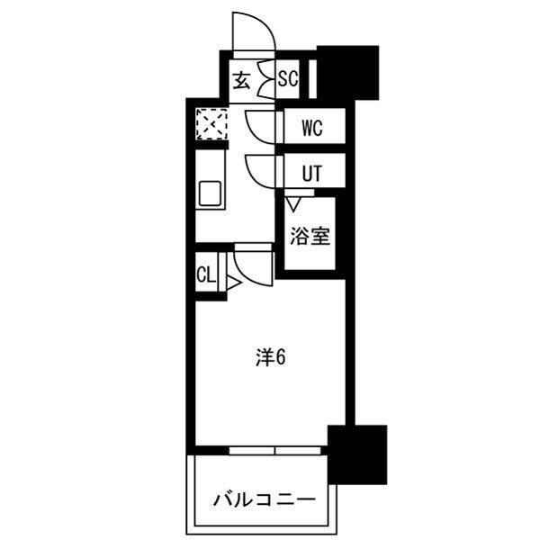 名古屋市中区新栄２丁目の賃貸マンションの間取り