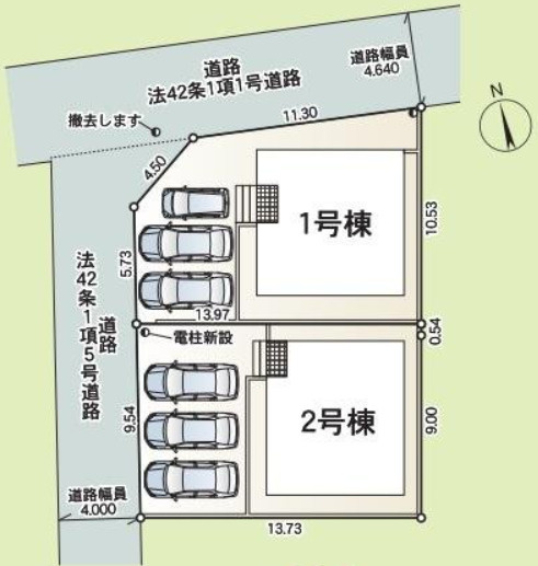 【区画図】 | 厚木市金田　全２棟　新築住宅