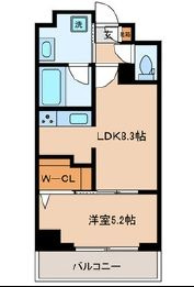 グローリオシェルト東京八丁堀の間取り|間取りです。