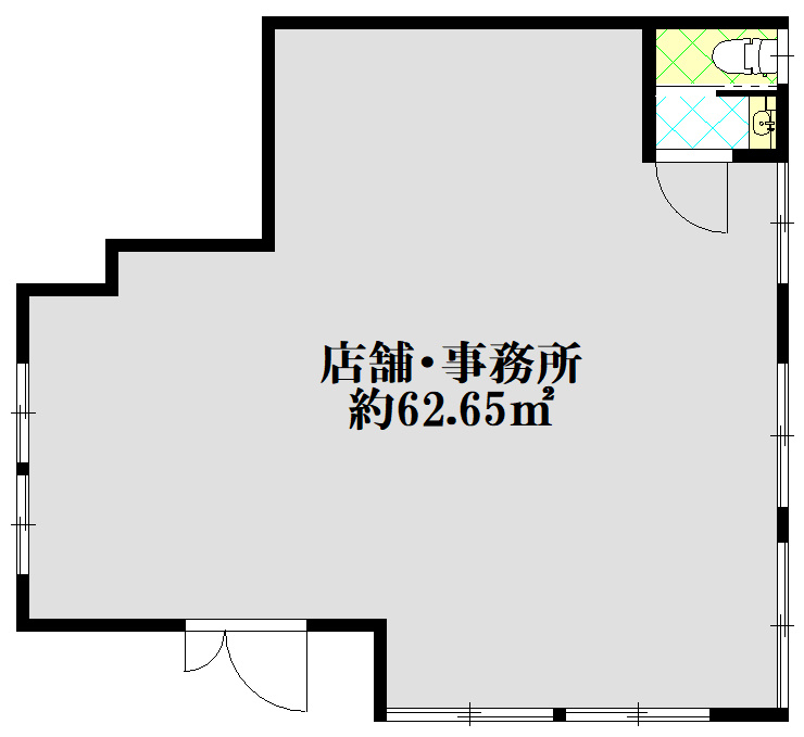 南加瀬五丁目店舗の間取り