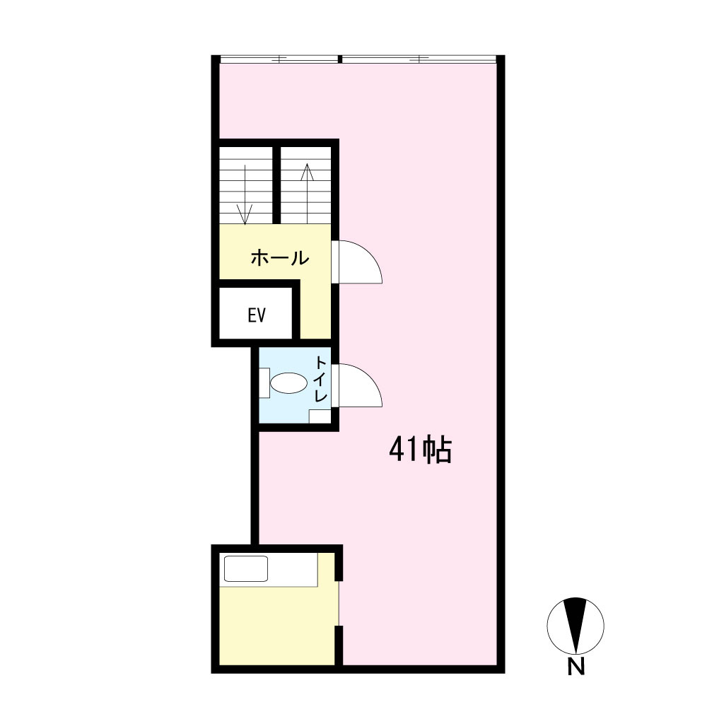 北野商店街　２階店舗事務所の間取り