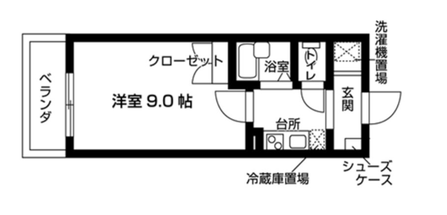 E studioの間取り