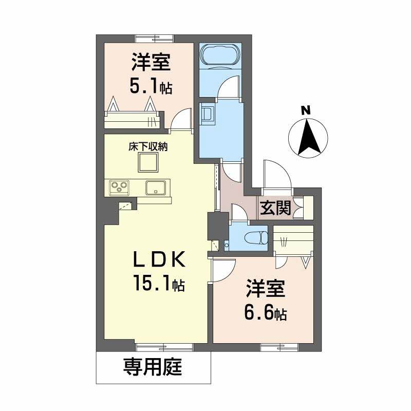 シャーメゾンプリメラ久留米の間取り