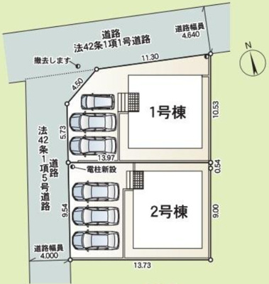 【区画図】 | 厚木市金田　全２棟　新築住宅