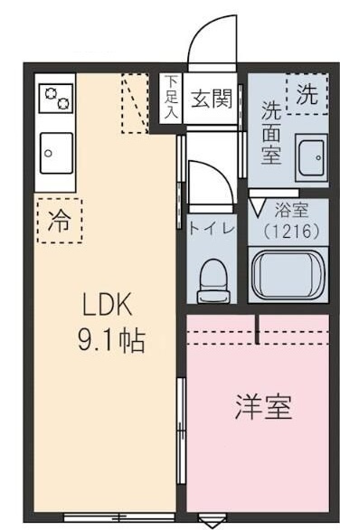 ゼルコーバの間取り|間取りです。