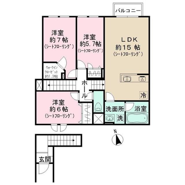 ＵＸ　ｃｏｕｒｔの間取り