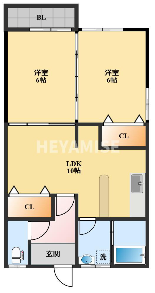 ハイツ古川　M棟の間取り