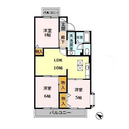 グランドサン六番館の間取り