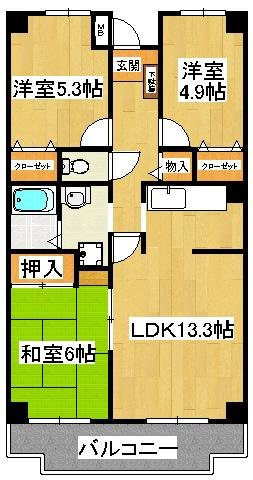 ベルレージュ船橋の間取り