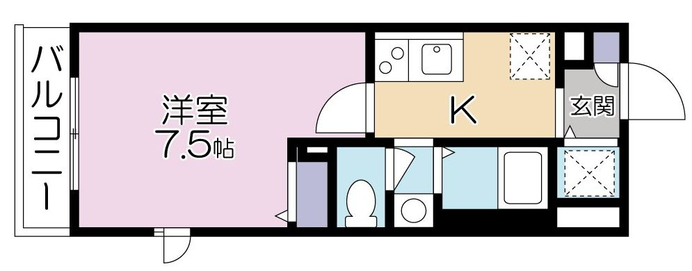 メゾン ハピネスの間取り|間取りです。