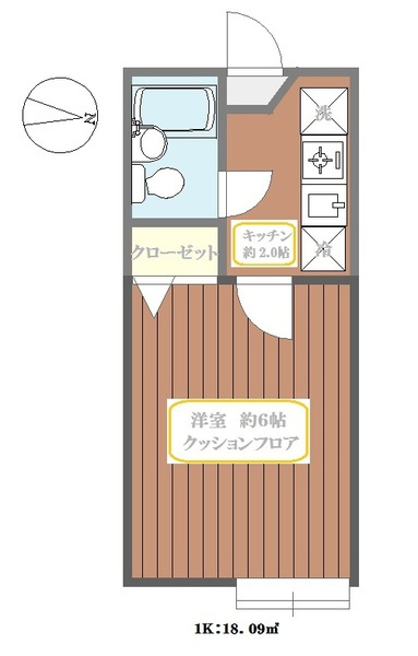 シャンブル綾瀬Jの間取り