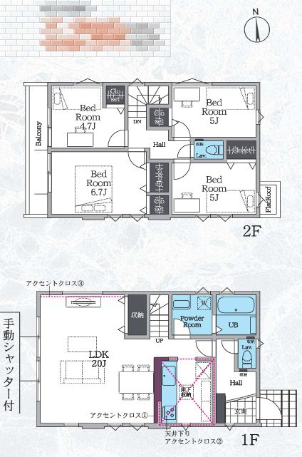 藤沢市善行坂2丁目新築戸建て　2期3号棟の間取り|間取図「藤沢市善行坂2丁目新築戸建て　3号棟」