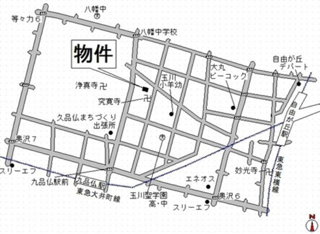 ローレンス奥沢の地図