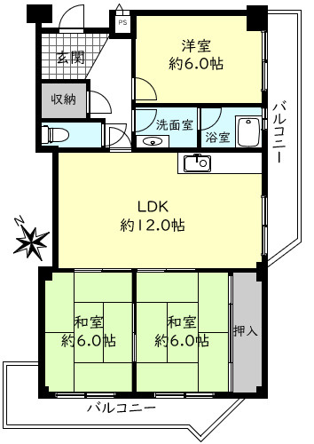 コーポ瑞ケ丘の間取り