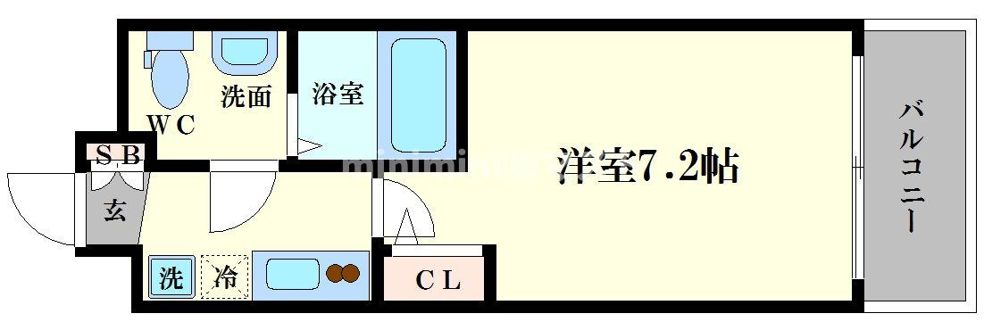 ラシュレエグゼ難波南の間取り