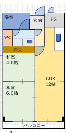 プチコート八尾の間取り