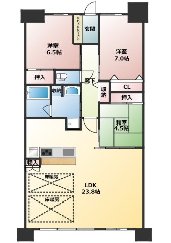 アルファステイツ船場Ⅱの間取り