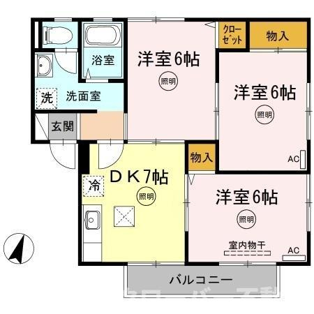 セジュールＫ Ａ棟の間取り