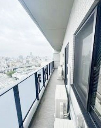 墨田区吾妻橋２丁目の賃貸マンションのバルコニー
