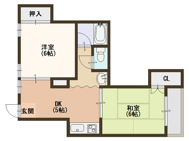 【間取り】 | 朝岡マンション