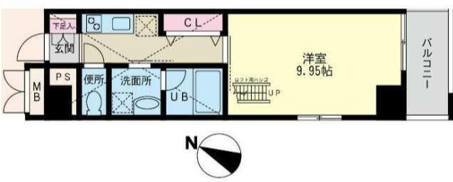【間取り】 | グランドソレーユ | ロフト付き！1Ｋの間取り！