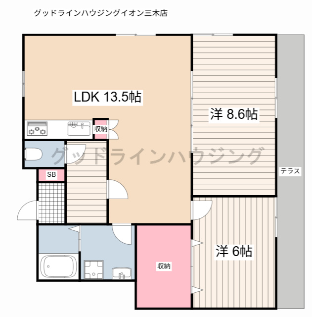 セジュール　ルシアンの間取り
