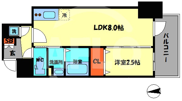エスリードレジデンス本町パークフロントの間取り|エスリードレジデンス本町パークフロント　間取り