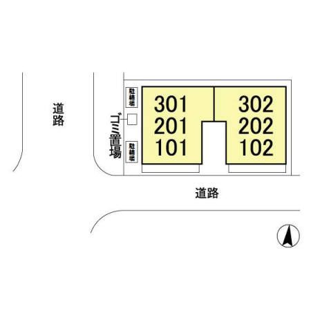 Azalea辻前　Aの区画図