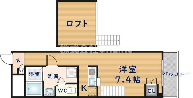 八尾市志紀町１丁目の賃貸マンションの間取り