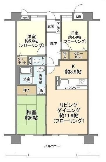 【間取り】 | とちのき通り北弐番館 | 間取り