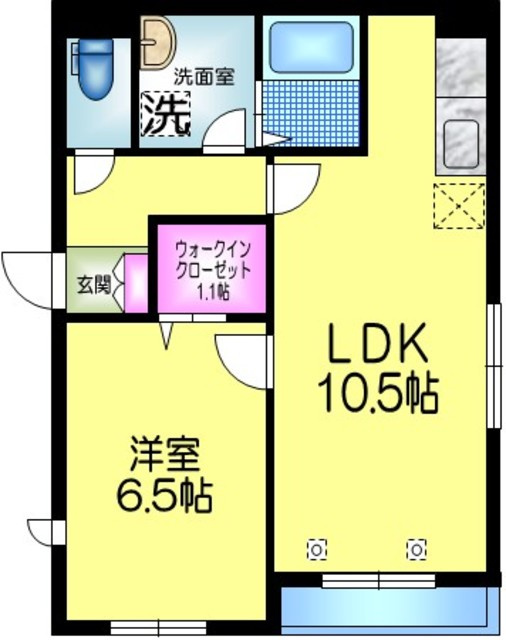 サン　コーポ　石原の間取り|★最上階／南東角部屋３面窓★