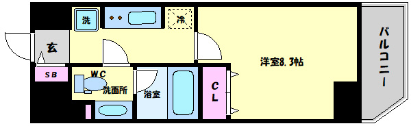 パークアクシス四ツ橋の間取り|パークアクシス四ツ橋　間取り