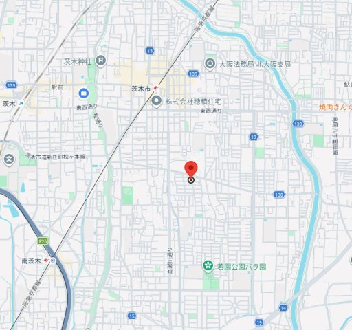 並木町一戸建貸家の地図