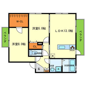 アバンミモザABの間取り