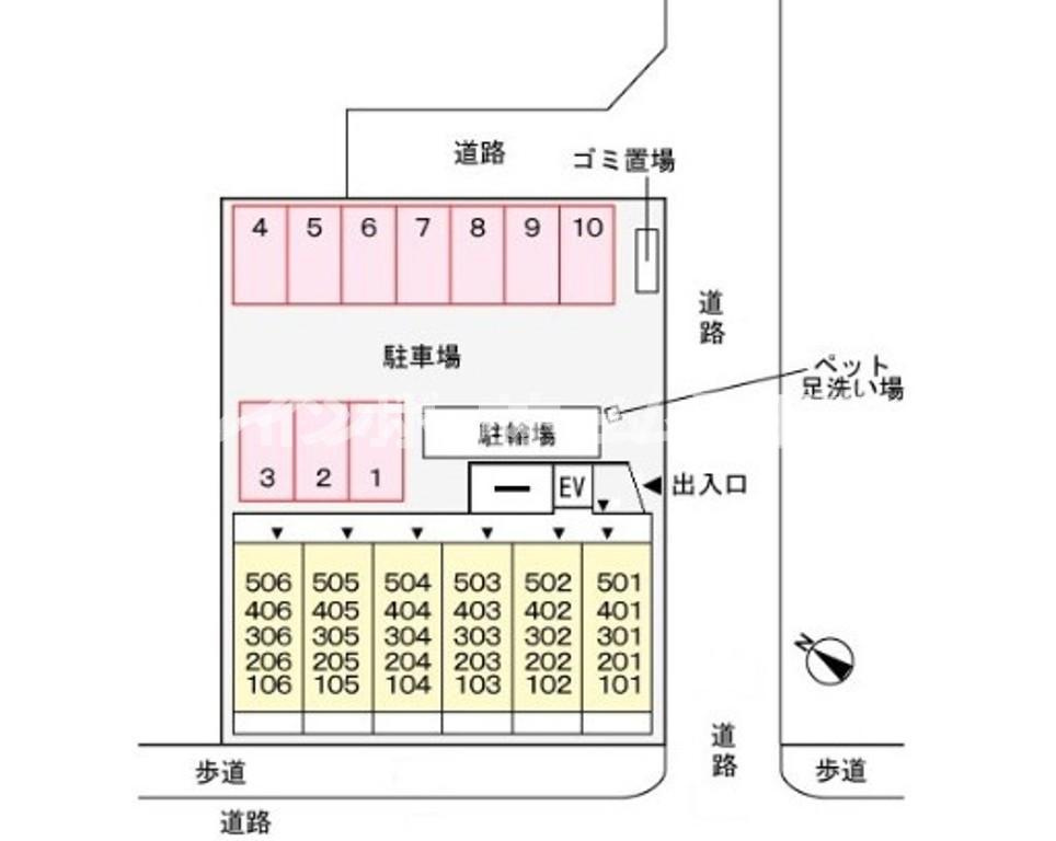 スタールミエールワッフル※初期費用分割後払いサービス利用可能物件の区画図