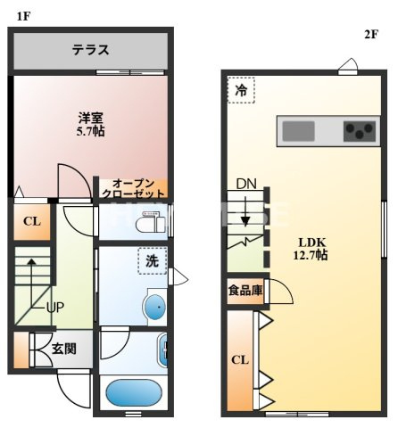 エクリュMIYUKI皆同の間取り|※間取りは反転の場合有り
