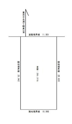 江戸川中葛西７丁目売地の土地図