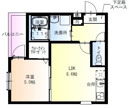 フジパレス住吉大領の間取り