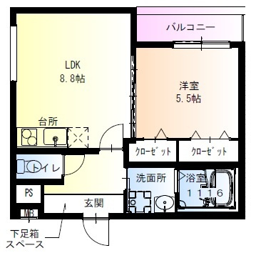 フジパレス住吉山之内の間取り