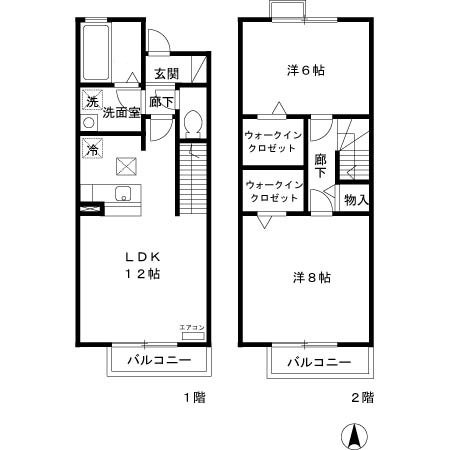 ＣＲＡＤＬＥ　A棟の間取り