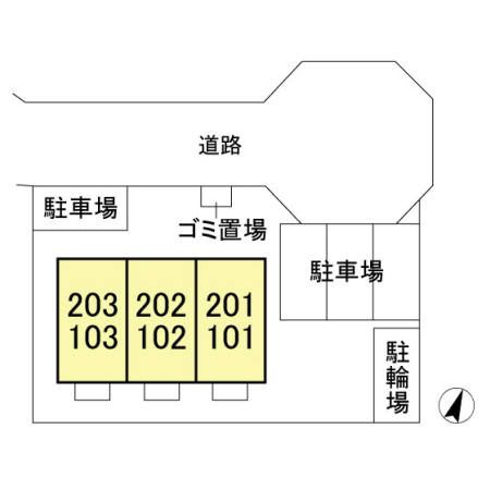 サンハウスナカノⅠの区画図