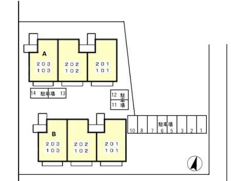 セジュール川間　Ｂの区画図